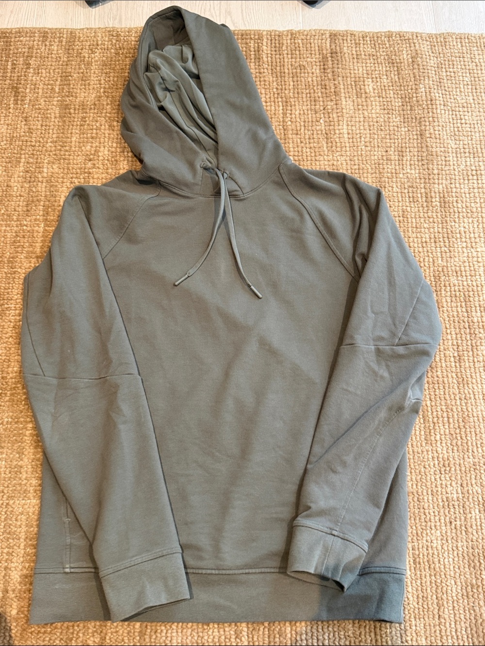 Men's Olive Green Hooded Sweatshirt - Classic Pullover